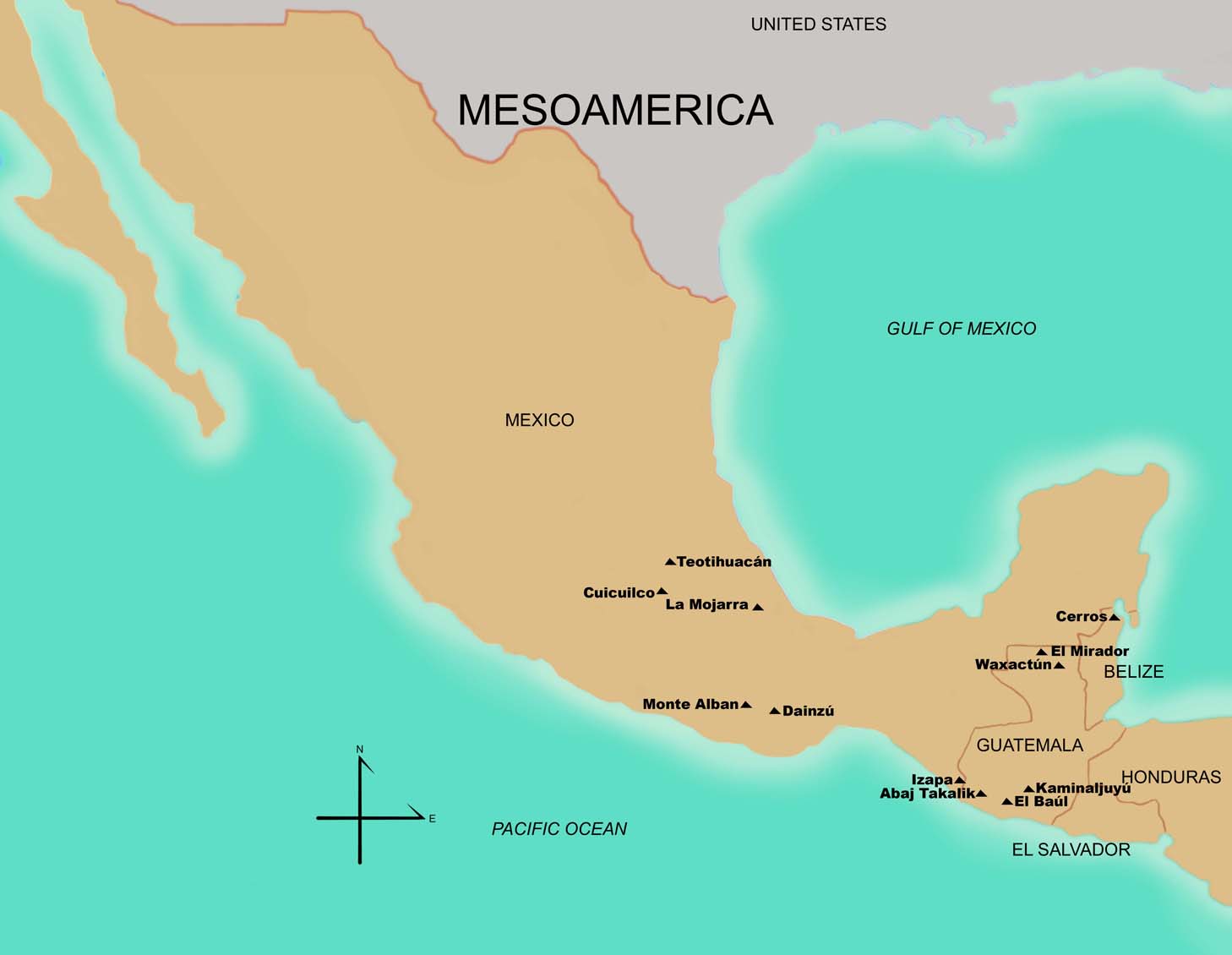 Map of Late Formative Period Sites