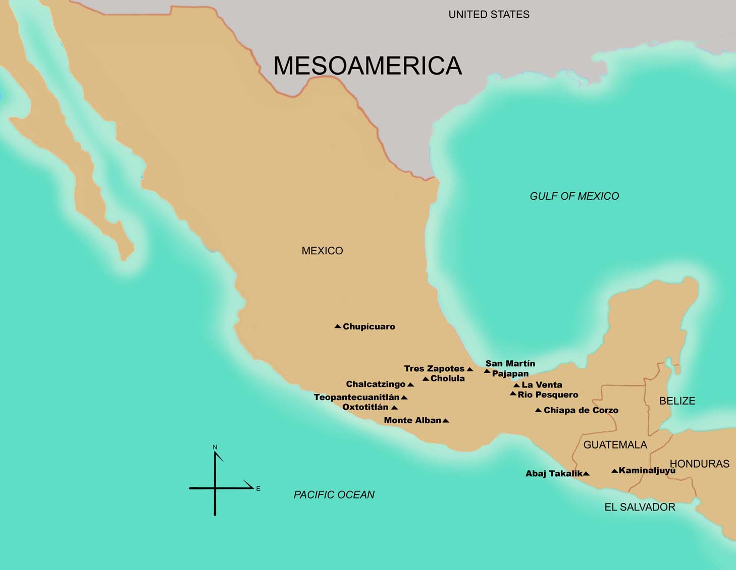 Map of Middle Formative Period Sites