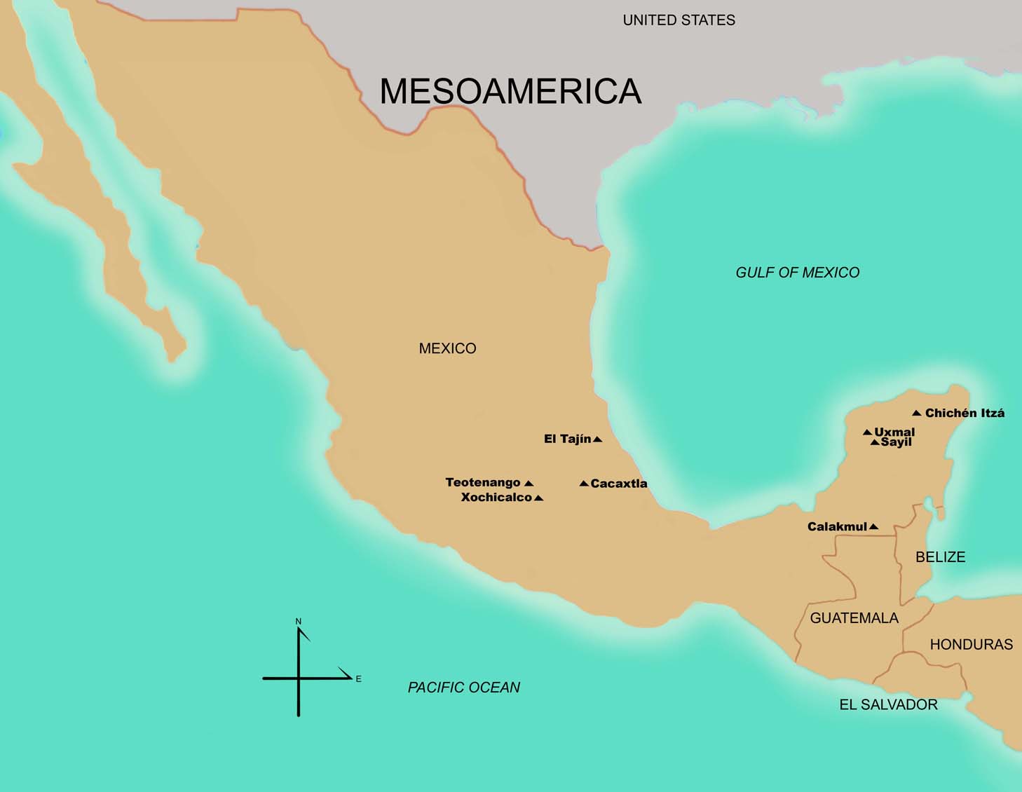 Map of Terminal Classic Period Sites