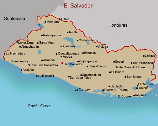 Map of El Salvador