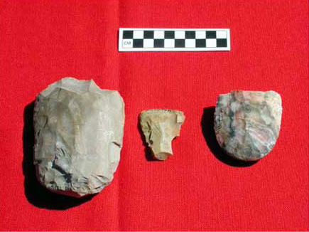Figure 12. Chert artifacts found at Uaymil