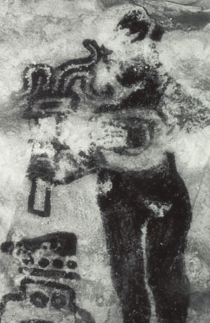 Figure 9: Infrared photography of right figure in Group 2, Painting 2. Figure 9: Infrared photography of right figure in Group 2, Painting 2.