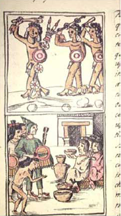 Figure 2b: Xipeme from the festival of Tlacaxipehualiztli (after Sahagún 1979:1:np) Figure 2b: Xipeme from the festival of Tlacaxipehualiztli (after Sahagún 1979:1:np)