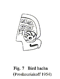 Figure 7. Bird hacha (Proskouriakoff 1954).