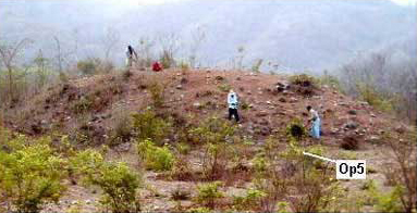 Figure 11. Mound M2 at the civic-ceremonial compound seen from the ballcourt BC1.