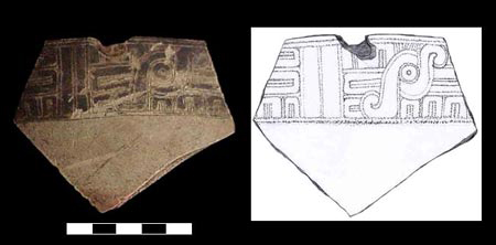 Link to Figure 11. Surface ceramic from Area "B" (scale in cm). Link to Figure 11. Surface ceramic from Area "B" (scale in cm).