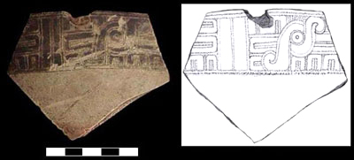 Figure 11. Surface ceramic from Area "B" (scale in cm).