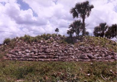 Plate 6.2: View north to Ichmul de San Jose Structure 8; note well-preserved stairway.
