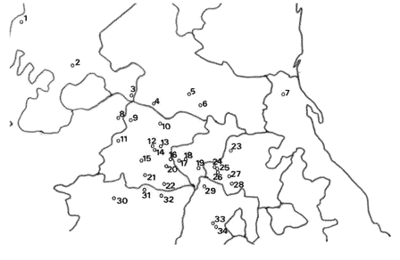 Map 2. Localization of the Sites Mentioned in the Text