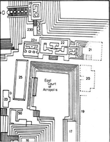 Figure 2. Plan view of East Court (after Fash 1991).
