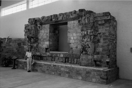 Figure 4. Interior door-frame now in Cop&aacute;n Sculpture Museum. (Author photo.)
