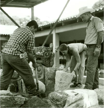 Figure 6. Author and project members working in the sandbox. (Author photo.)