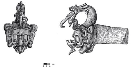 Figure 19. Drawing of water bird sculpture by E. Zelaya.