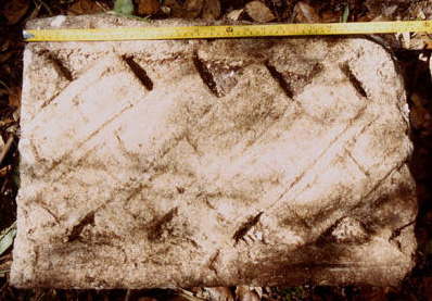 Figure 4. La Victoria, a stone block with geometric decoration carved in relief.