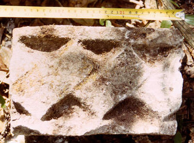 Figure 5. La Victoria, a stone block with geometric decoration carved in relief.