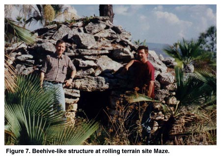 Figure 7. Beehive-like structure at rolling terrain site Maze. Figure 7. Beehive-like structure at rolling terrain site Maze.