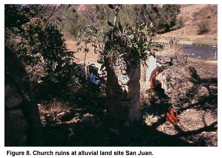 Figure 8. Church ruins at alluvial land site San Juan.