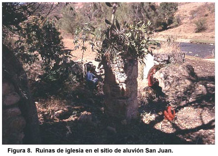 Figura 8. Ruinas de iglesia en el sitio de aluvión San Juan.