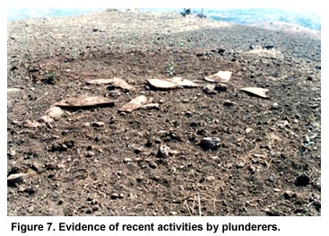 Figure 7. Evidence of recent activities by plunderers.