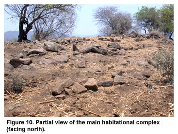 Figure 10. Partial view of the main habitational complex (facing north).