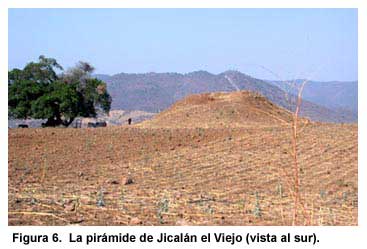 Figura 6. La pirámide de Jicalán el Viejo (vista al sur).