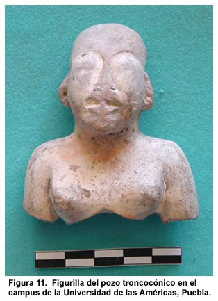 Figura 11. Figurilla del pozo troncocónico en el campus de la Universidad de las Américas, Puebla.