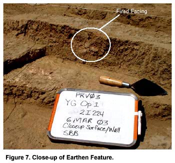Figure 7. Close-up of Earthen Feature. Figure 7. Close-up of Earthen Feature.