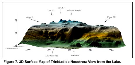 Figure 7. 3D Surface Map of Trinidad de Nosotros: View from the Lake. Click to enlarge.