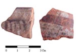 Figure 14. Decorated red, black and white pottery. Click to enlarge.