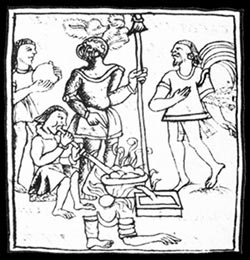 Figura 23. Dibujo del C&oacute;dice Florentino, ©1550. Departamento de Servicios Bibliotecarios, Museo Americano de Historia Natural (imagen proporcionada por Hans Roskamp). Haga clic para agrandar.