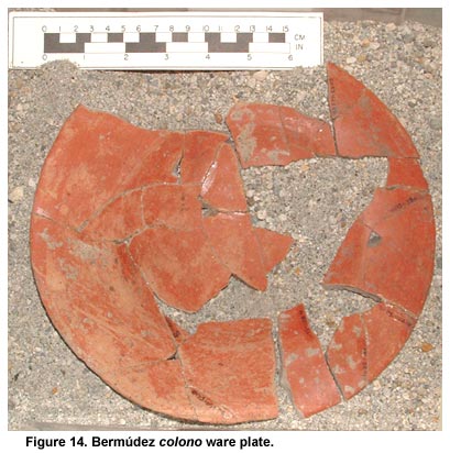 Figure 14. Bermúdez colono ware plate.