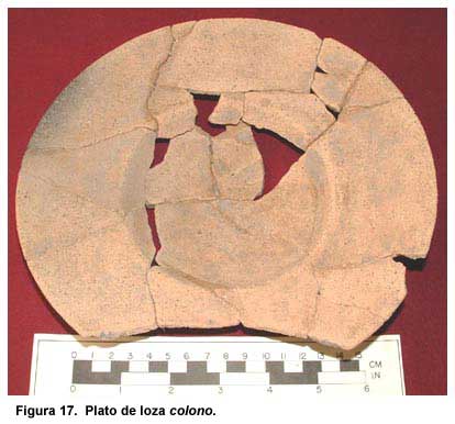 Figura 17. Plato de loza colono.