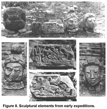 Figure 8. Sculptural elements from early expeditions. Click to enlarge.