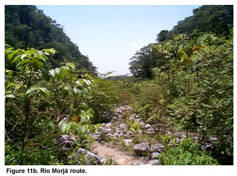Figure 11b. Río Morjá route.