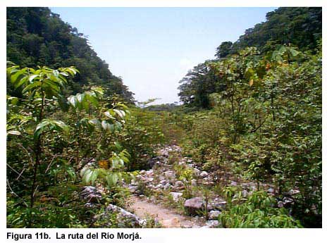 Figura 11b. La ruta del río Morjá.