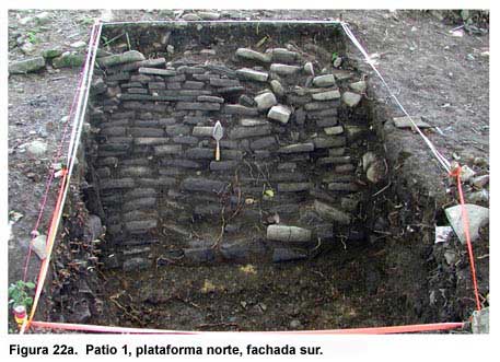 Figura 22a. Patio 1, plataforma norte, fachada sur.