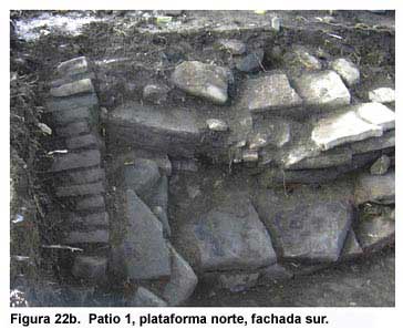 Figura 22b. Patio 1, plataforma norte, fachada sur.