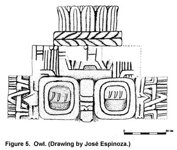 Figure 5. Owl. (Drawing by José Espinoza.) Click to enlarge.
