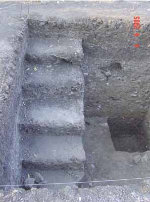 Figure 8. Pit 1, south profile, CZ-116 (photo).