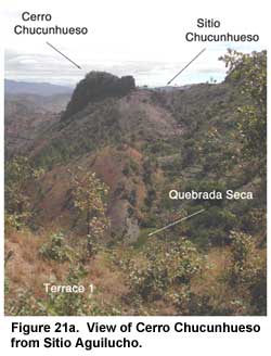 Figure 21a. View of Cerro Chucunhueso from Sitio Aguilucho. Figure 21a. View of Cerro Chucunhueso from Sitio Aguilucho.