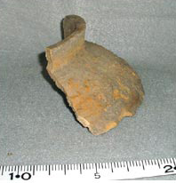 Figure 34c. Purpose-made potstand showing slight discoloration from reheating, PVN 607.