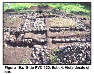 Figura 19a. Sitio PVC 120, Estr. 4, Vista desde el sur.
