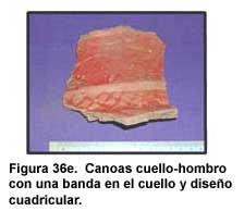 Figura 36e. Canoas cuello-hombro con una banda en el cuello y diseño cuadricular.