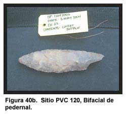 Figura 40b. Sitio PVC 120, Bifacial de pedernal.