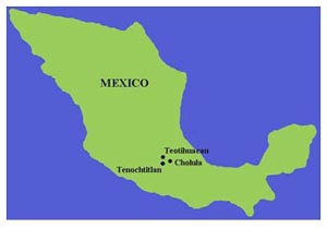 Figura 1. Mapa de México mostrando el área de estudio.