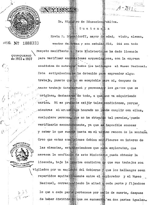 Photocopies of original documents, obtained from the Archive of the National Museum of Archaeology and Ethnology of Guatemala
