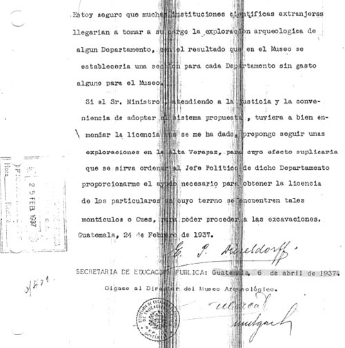 Photocopies of original documents, obtained from the Archive of the National Museum of Archaeology and Ethnology of Guatemala