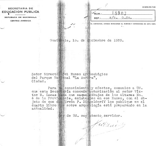 Photocopies of original documents, obtained from the Archive of the National Museum of Archaeology and Ethnology of Guatemala