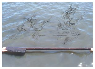 Figura 2. Remo de canoa de K'ak' Naab'.