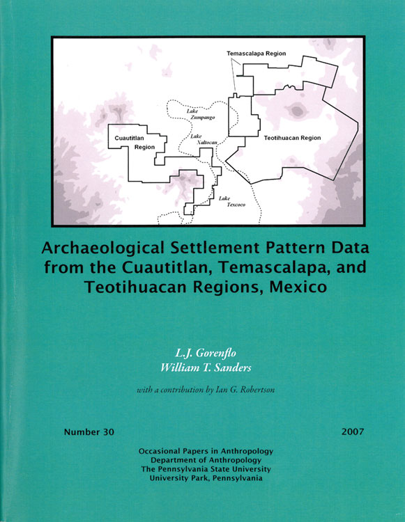Publicación: Datos arqueológicos de patrón de asentamiento de las regiones de Cuautitlan, Temascalapa y Teotihuacan, México